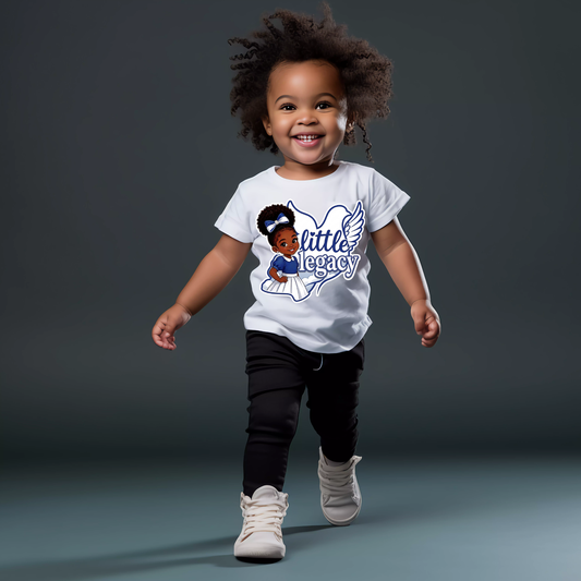 Little Legacy -  Blue and white Tshirt