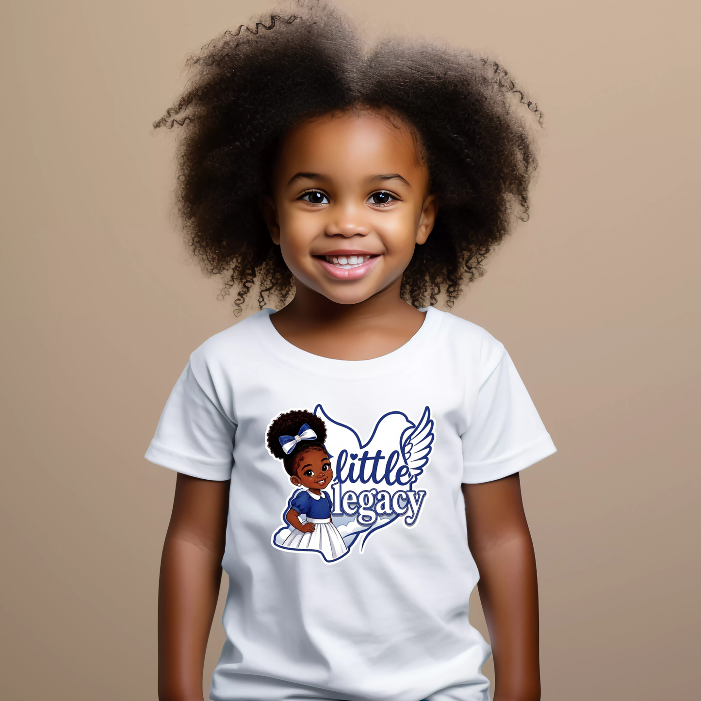 Little Legacy -  Blue and white Tshirt