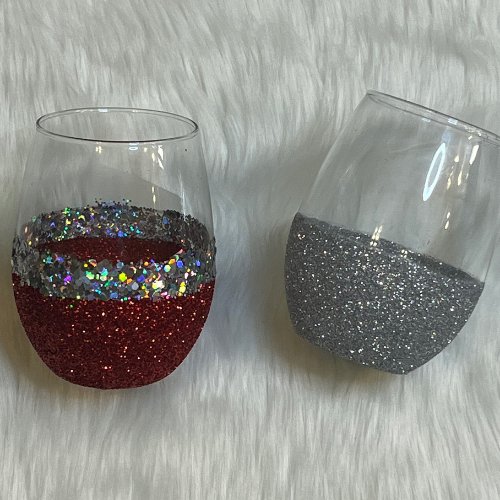 Valentine's Day - Stemless Wine Glass Set