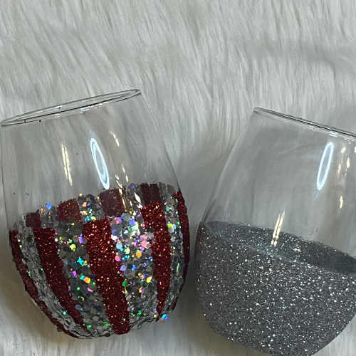 Valentine's Day - Stemless Wine Glass Set